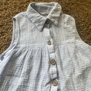 very cute baby blue dress, 100%cotton